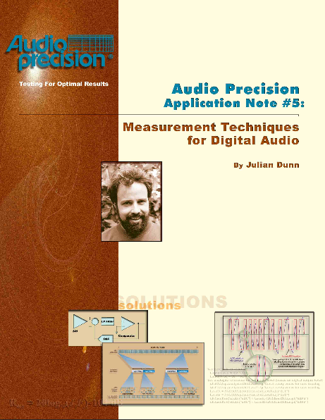 J. Dunn, Audio Precision application note #5: Measurement Techniques for Digital Audio